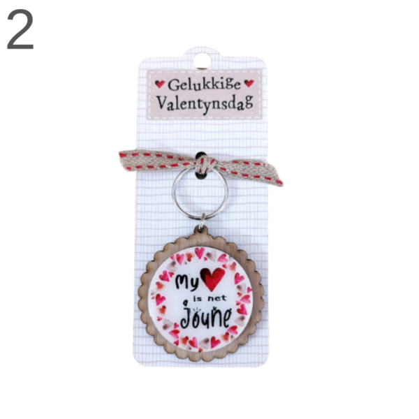 Scalloped Keyring with Tag - (Various) - Image 2