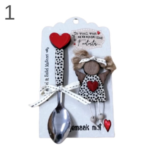 Teaspoon & Angel Magnet Combo - (Various)