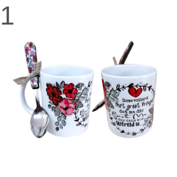 Mom Mug and Spoon set - (Various)