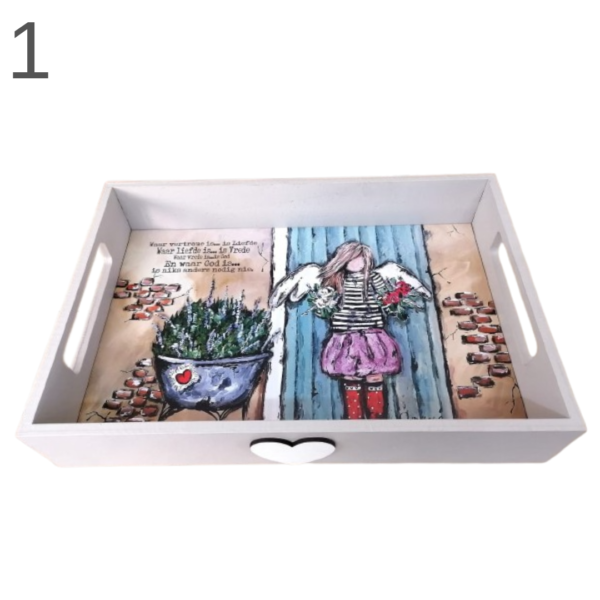 Box Tray with Heart - (Various)