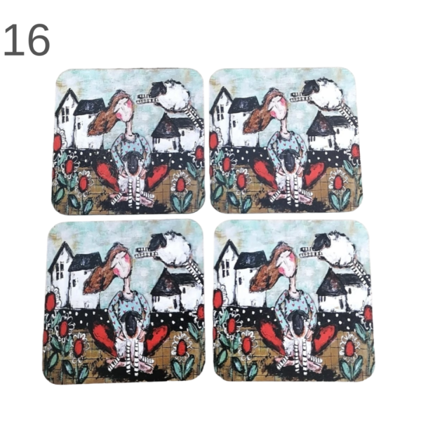 Coasters set of 4 - (Various) - Image 16