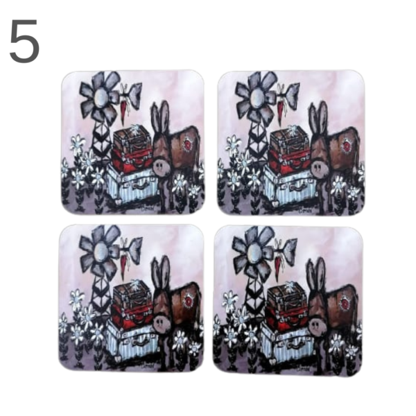 Coasters set of 4 - (Various) - Image 5