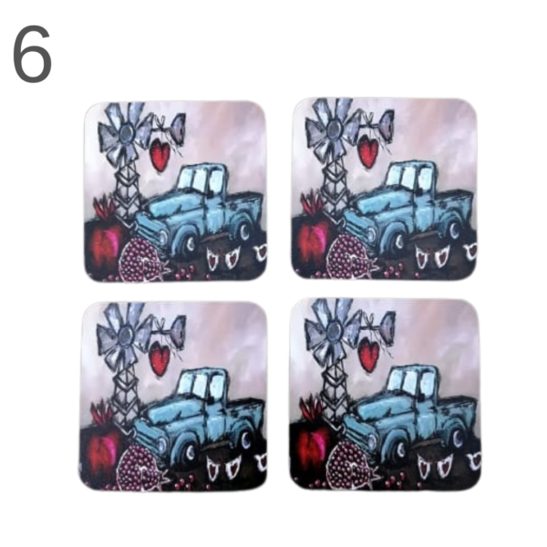 Coasters set of 4 - (Various) - Image 6