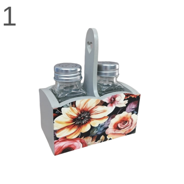 Floral Salt+Pepper Holder (Various)