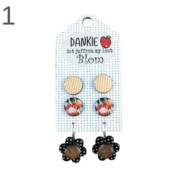 Teacher Flower Earring Combo - (Various)