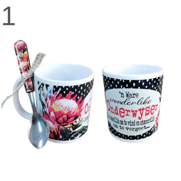 Teacher Mug & Spoon Set - (Various)