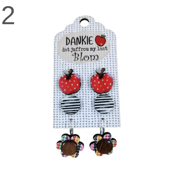 Teacher Flower Earring Combo - (Various) - Image 2