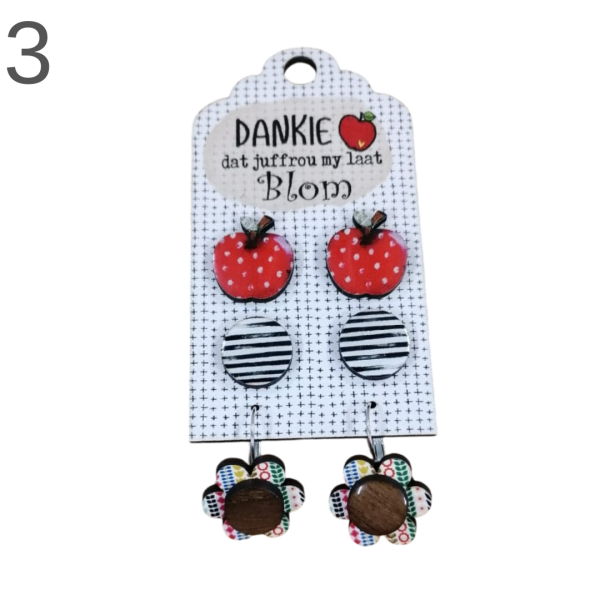 Teacher Flower Earring Combo - (Various) - Image 3