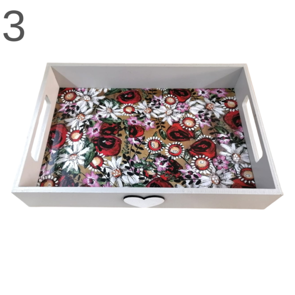 Box Tray with Heart Floral - (Various) - Image 3