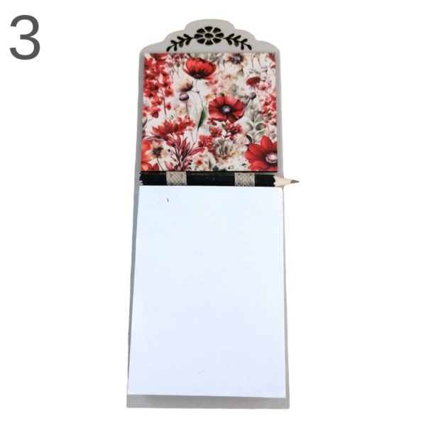 Notepad with Magnet Floral- (Various) - Image 3