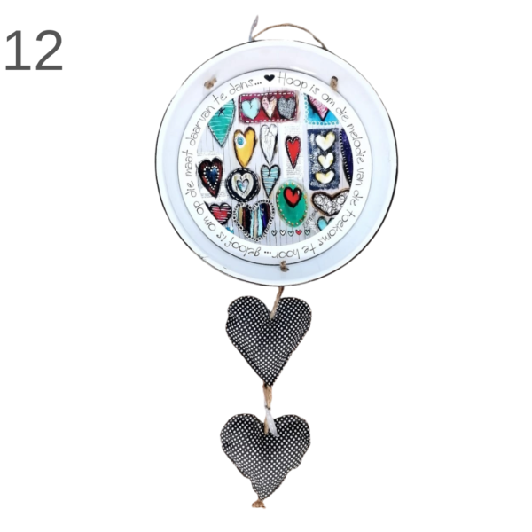 Hanging Enamel Bowl With Hearts - (Various) - Image 12