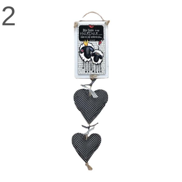 Hanging Board With Hearts - (Various) - Image 2