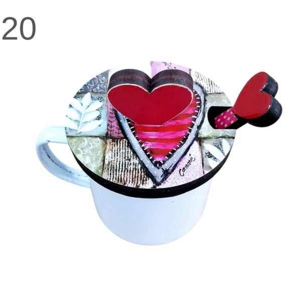 Enamel Mug With Spoon and Lid - (Various) - Image 20