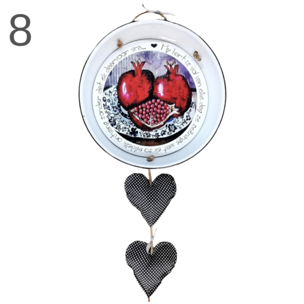 Hanging Enamel Bowl With Hearts - (Various) - Image 8