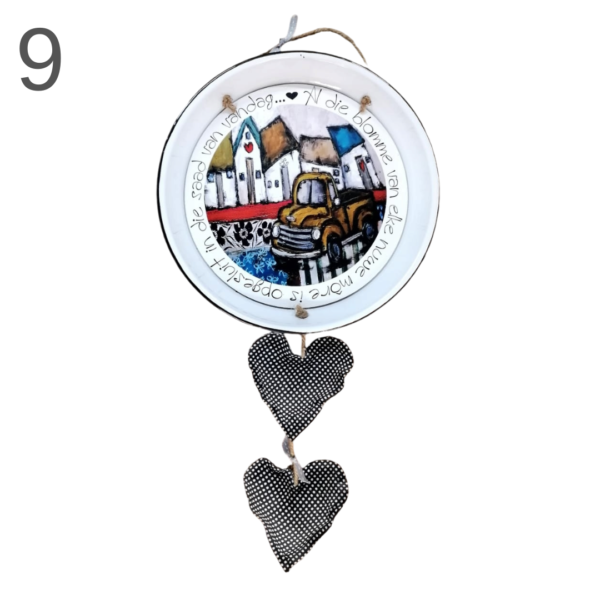 Hanging Enamel Bowl With Hearts - (Various) - Image 9