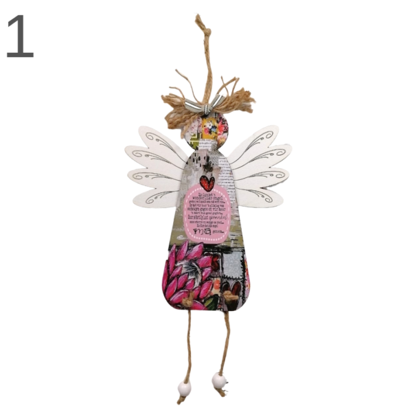 Mom Wooden Hanging Angel - (Various)