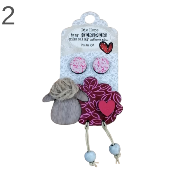 Sheep Brooch and Earring Combo - (Various) - Image 2