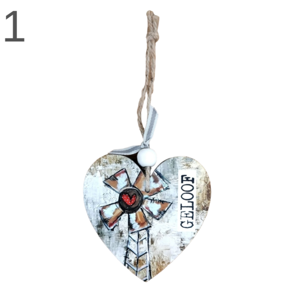 Small Hanging Heart With Bead- (Various)