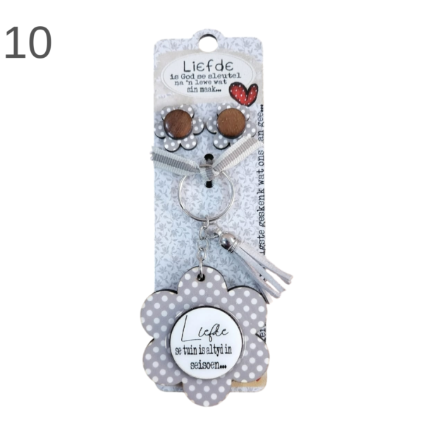 Flower Keyring & Earring Combo - (Various) - Image 10