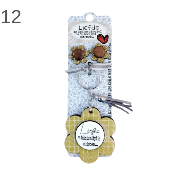 Flower Keyring & Earring Combo - (Various) - Image 12