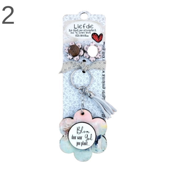 Flower Keyring & Earring Combo - (Various) - Image 2