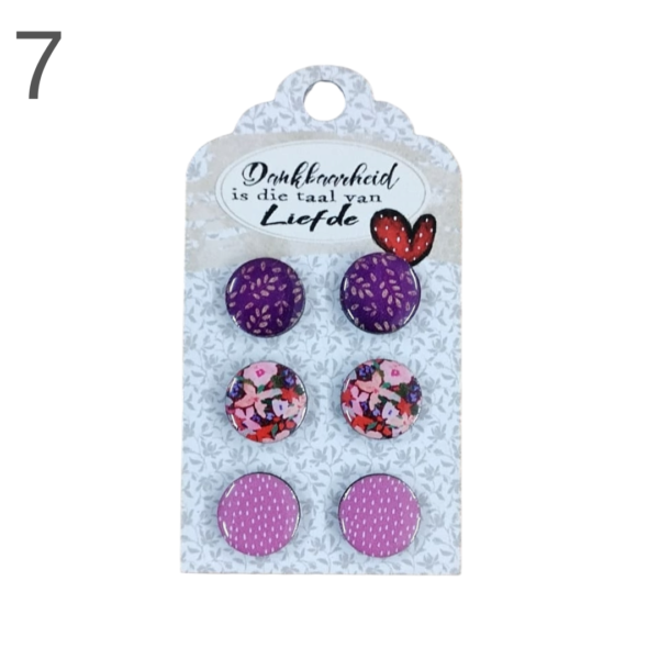 Earring Combo set of 3 studs - (Various) - Image 7