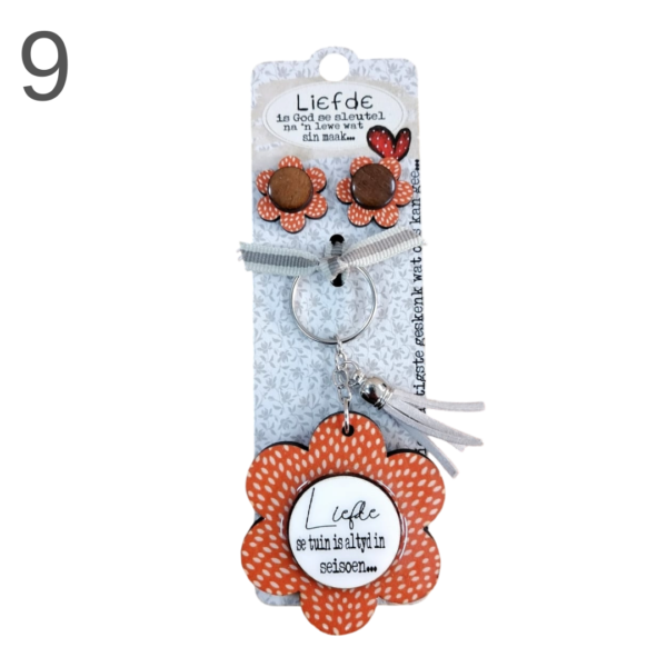 Flower Keyring & Earring Combo - (Various) - Image 9