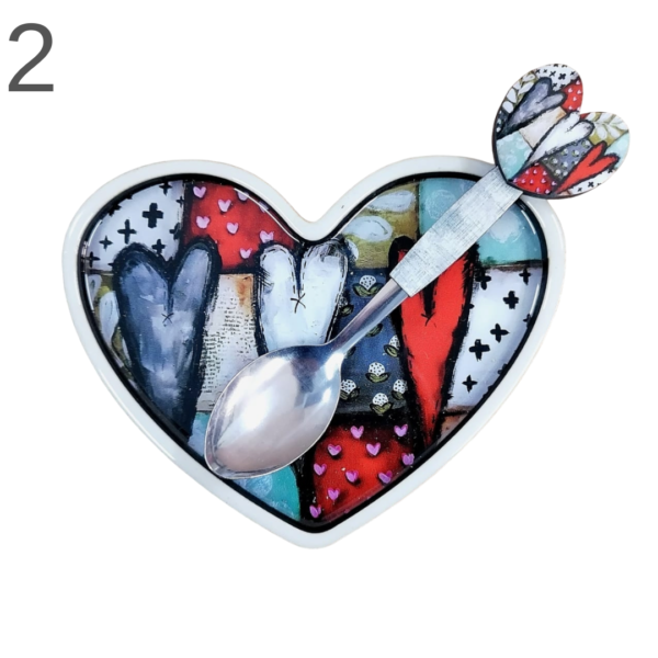 Heart Resin Spoon Rest + Spoon - (Various) - Image 2