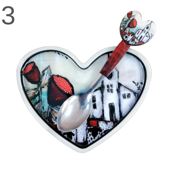 Heart Resin Spoon Rest + Spoon - (Various) - Image 3