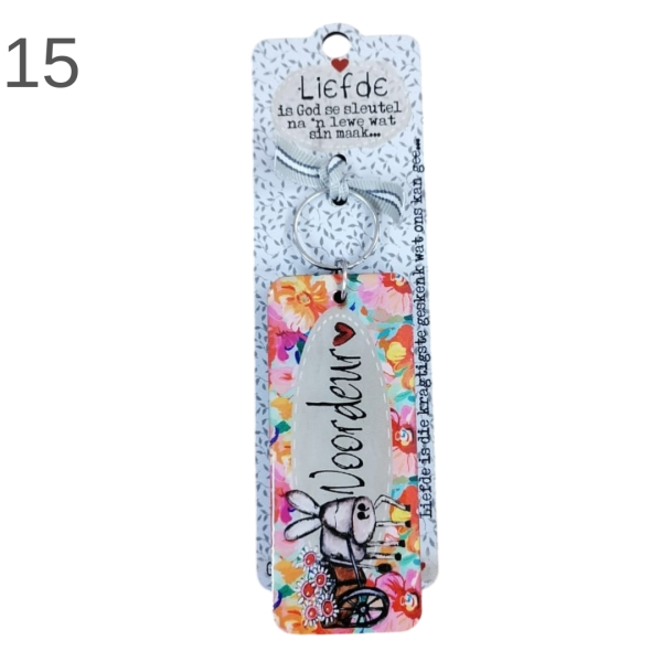 Blossom Saying Keyrings - (Various) - Image 15