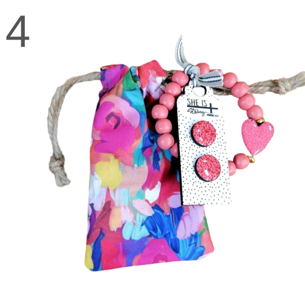 Cute Bag Bracelet + Earring Combo - (Various) - Image 4